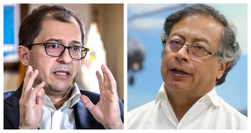 El exfiscal Francisco Barbosa y el presidente Gustavo Petro.