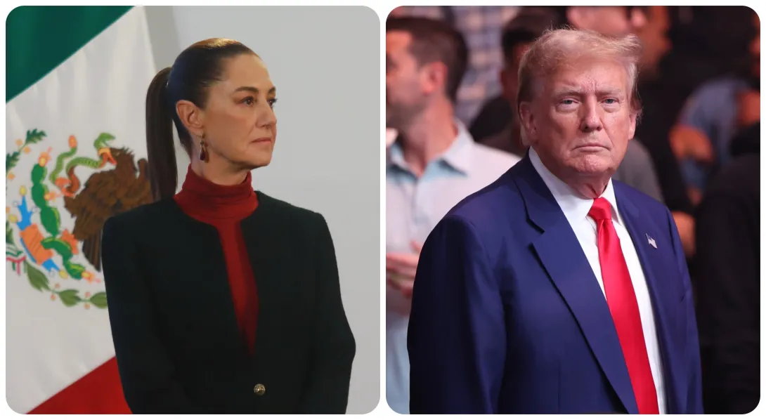 Claudia Sheinbaum, presidenta de México y el canddiato electo, Donald Trump