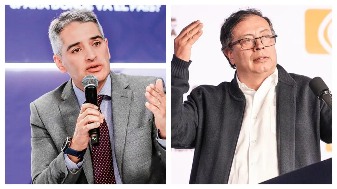 Gobernador de Antioquia, Andrés Julián Rendón y Gustavo Petro.