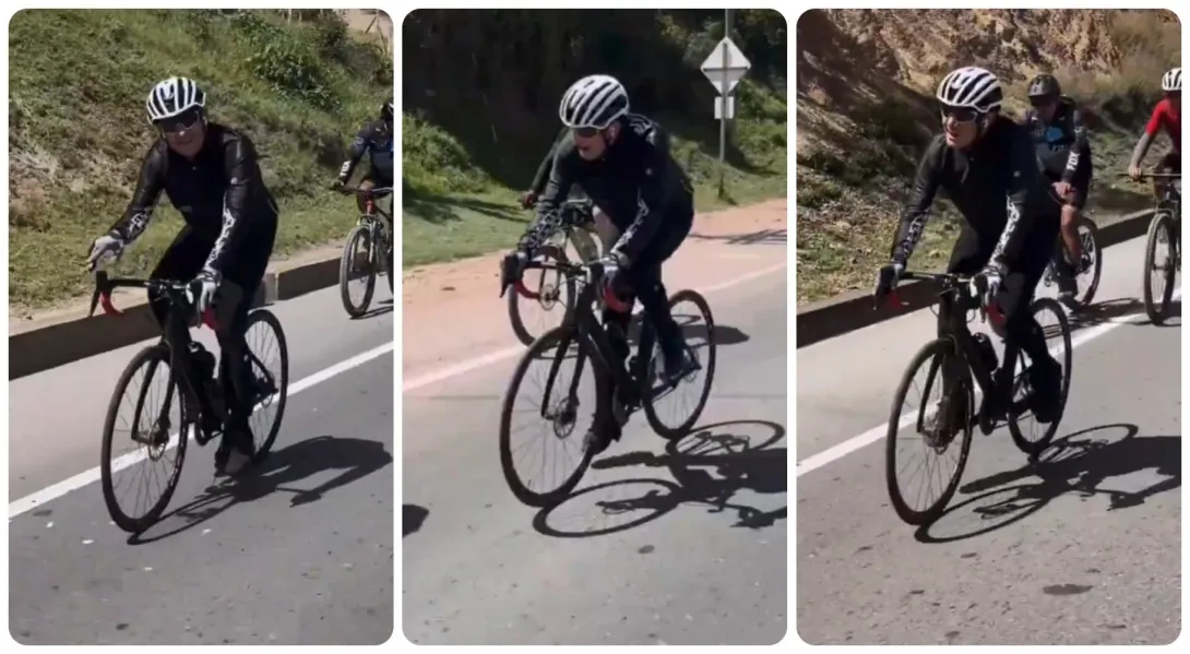 El exvicepresidente Germán Vargas Lleras se volvió a montar en una bicicleta, después de dos años y medio de un grave accidente.