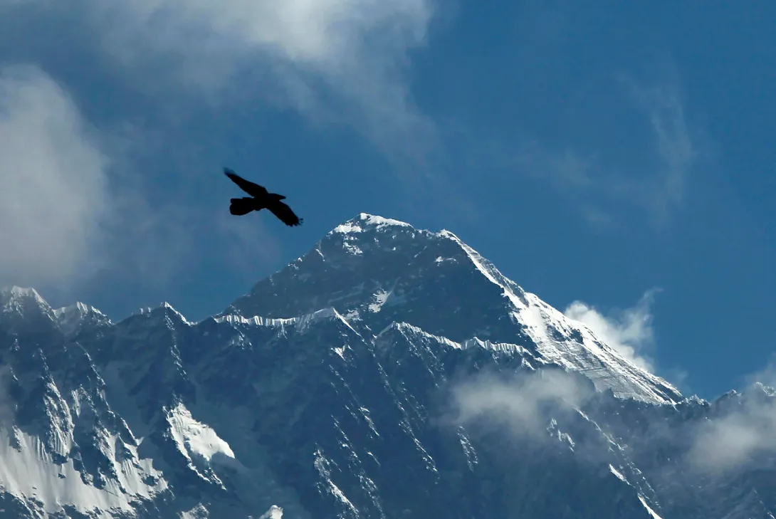 La montaña es la más alta del mundo.