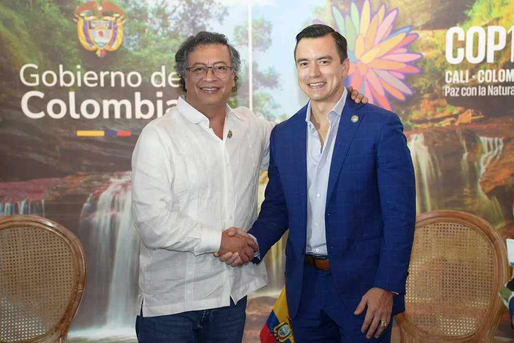 Gustavo Petro y Daniel Noboa