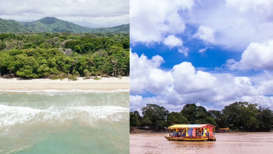 Playa Palomino y río Sinú en Montería.