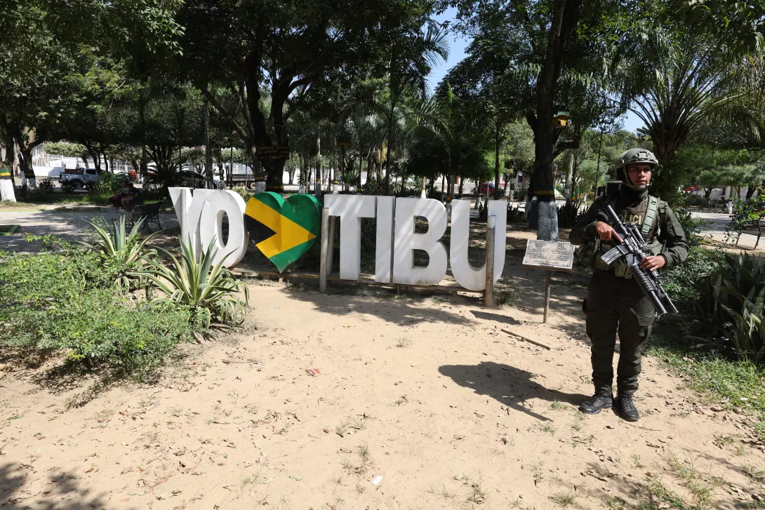 Tibú, Norte de Santander, donde el Ejército hace presencia por los fuertes combates entre el ELN y las disidencias de las FARC en el Catatumbo.