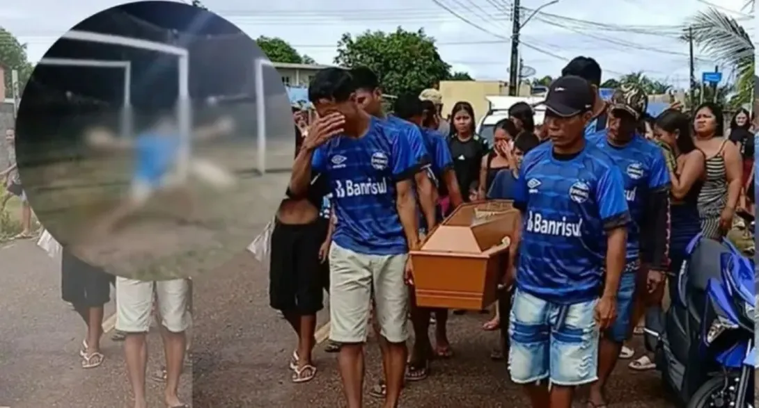 En Brasil, a un joven murió luego de recibir el golpe de un balón cuando atajaba un penalti en un partido de fútbol. El hecho quedó en un video.