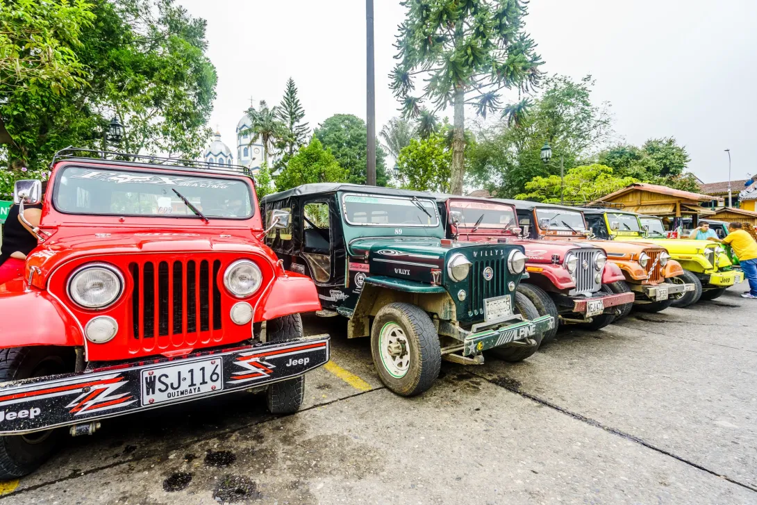 Los jeeps son uno de los medios de transporte más representativo del Eje Cafetero.