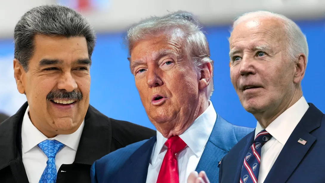 Nicolas Maduro, Donald Trump y Joe Biden.