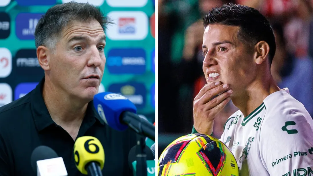 Eduardo Berizzo respondió sobre riesgo que corrió con James Rodríguez en León.