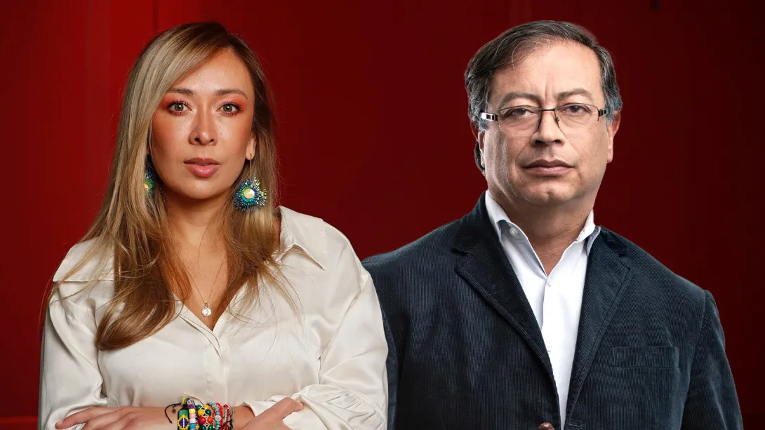 Katherine Miranda y Gustavo Petro.