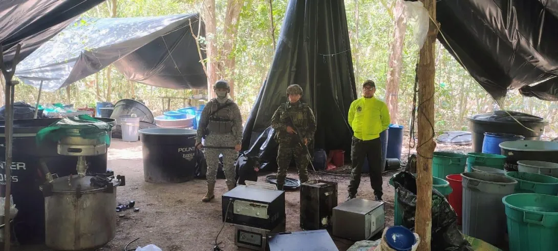 Laboratorio destruido en Casanare.